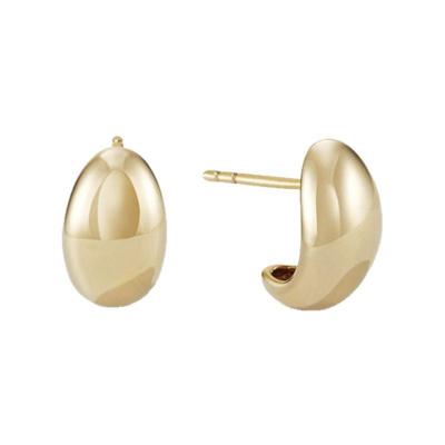 18k Gold Plated Dome Stud Earrings