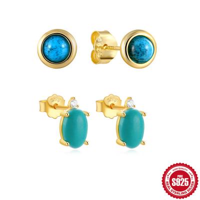 Bezel Turquoise Stud