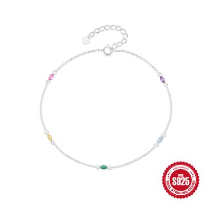 Colorful Zircon Anklet