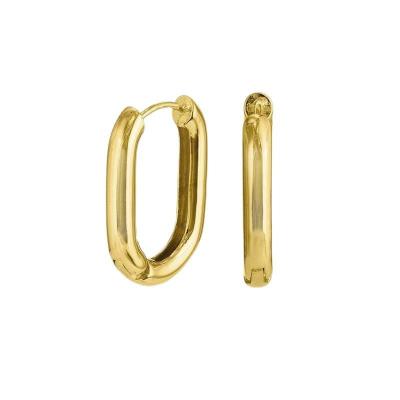  Gold Plated 925 Sterling Silver Hoop Earrings