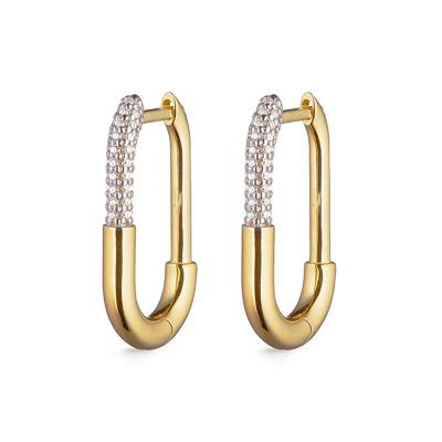  Gold plated U-Shaped Hoop Earrings