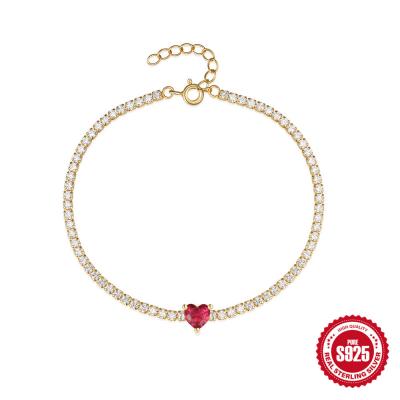 Heart Tennis Bracelet