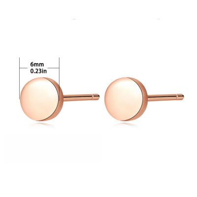 Round Smooth Stud Earring