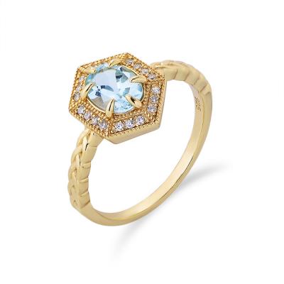 Sky Blue Topaz Ring