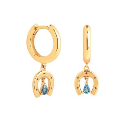 U Shape Dangle Drop Hoop Earrings 
