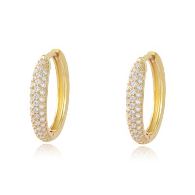 Zircon Circle Studs Earrings